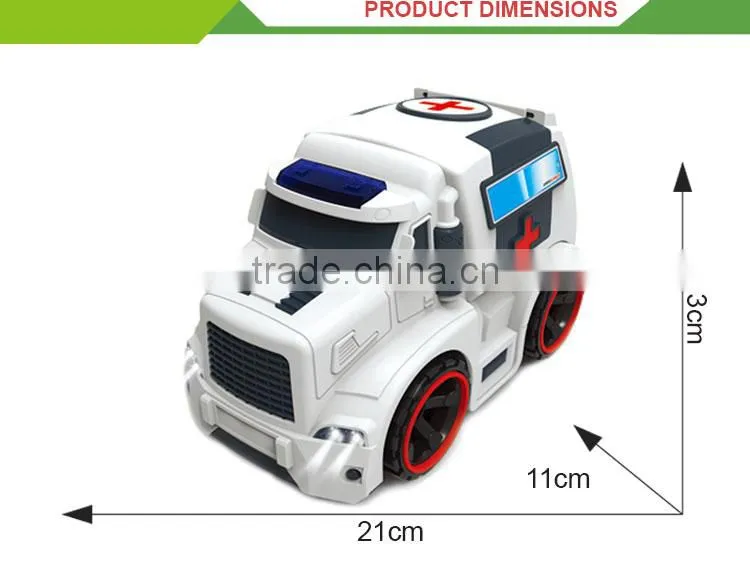 High quality battery operated plastic ambulance toy car