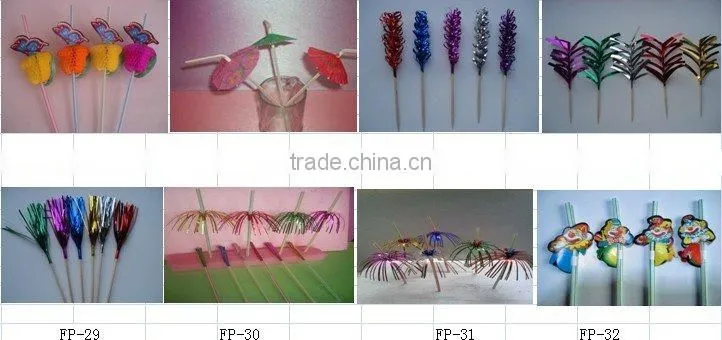 Fruit Drinking straws Umbrella straw210*5mm