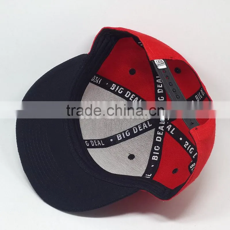 snapback cap ,cheap custom embroidery flat brim snapback cap