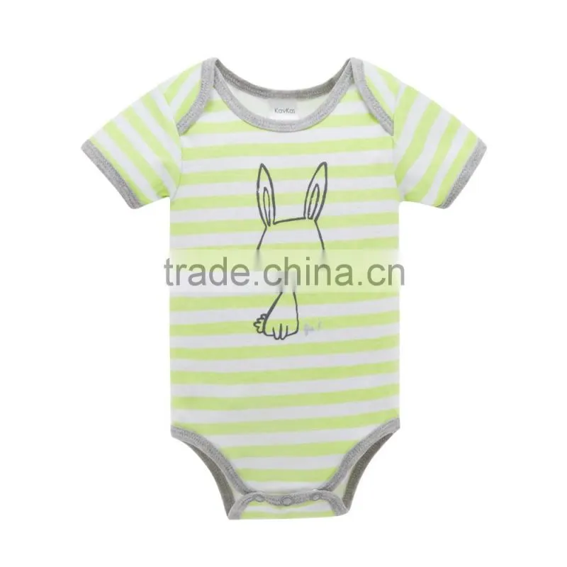 Wholesale 2017 New Style Newborn Baby Clothes 3pcs Soft Cotton Baby Rompers For Summer+Winter