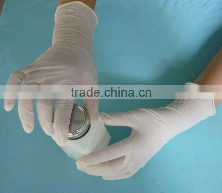 Disposable powder free or powdered medical latex glove