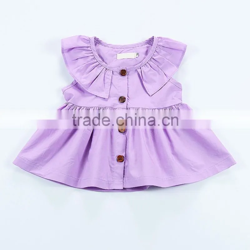 2017 new design Hot sale summer dress wholesale purple cotton clothing boutique custom kids baby 3-5 year old girl dress