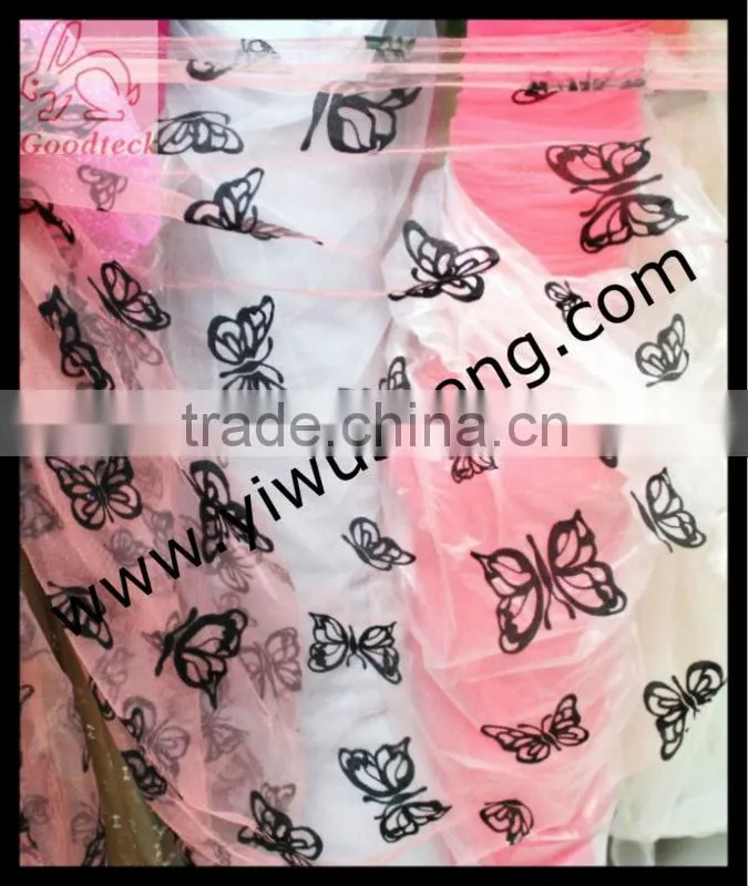 Fashion rose flower tutu tulle, 100% nylon tutu tulle, wedding decoration