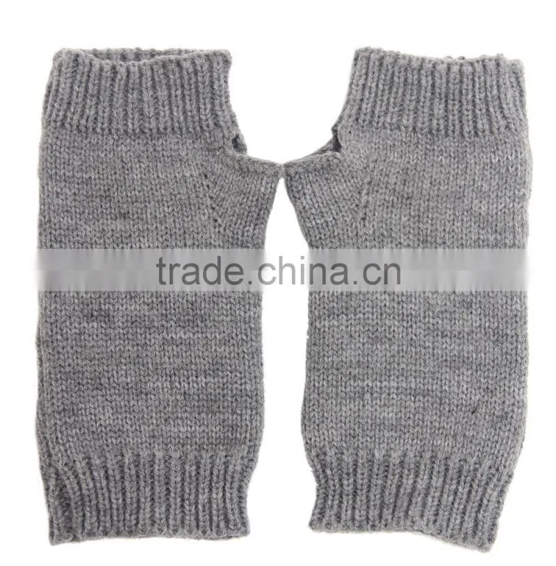 Fashion Handmade Cheap Wool Button Acrylic Glove Women Winter Knitted Gloves