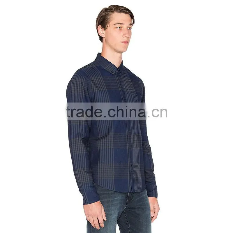 OEM service new designer plaid winner mens heavy cotton flannel shirts