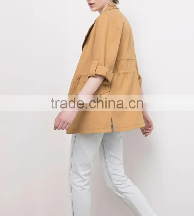 Wholesale women clothing casual print lady fancy casual parka jacket