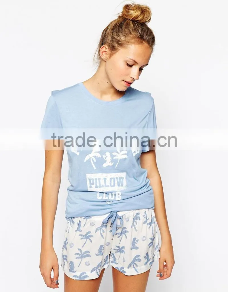 Beach Top and Shorts PJ Set