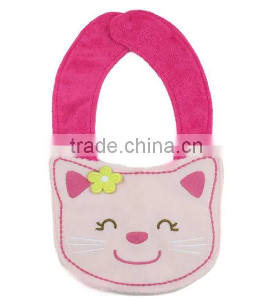 Wholesale alibaba applique cotton custom soft animal wholesale dental baby bibs necklace
