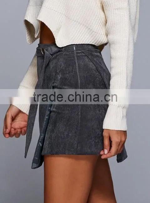 2017 A line corduroy wild mini skirt for lady