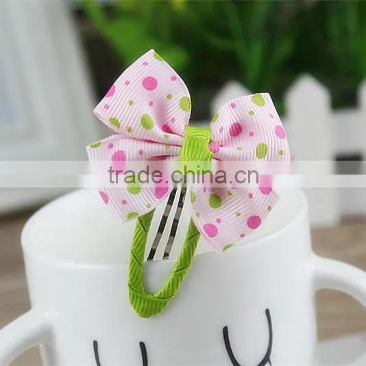 2015 fashion ,beautiful and cute ribbon hair clip design for kids