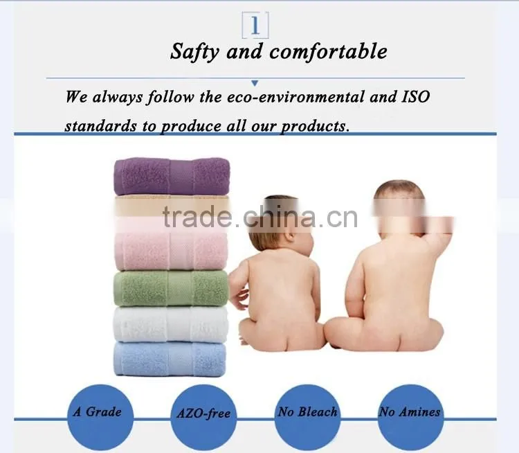 China suppliers textile thick and big custom colour hotel towel