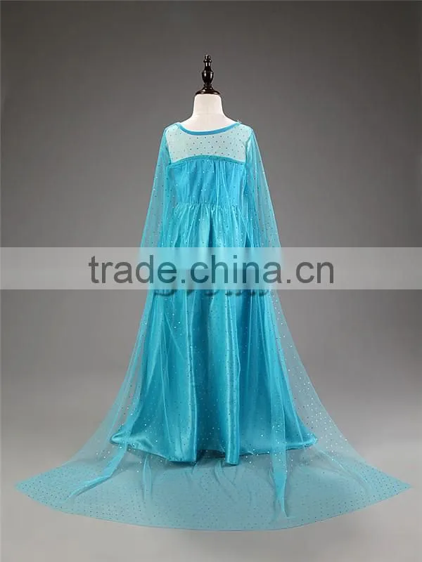 (Hot sell) Frozen Girl dress Mullet dress for Chirldren summer dress One-piece Beautiful wedding dress