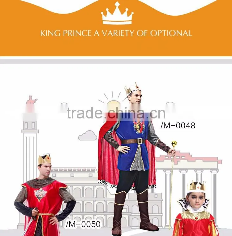 Sexy adults mens carnival costumes with long red cape