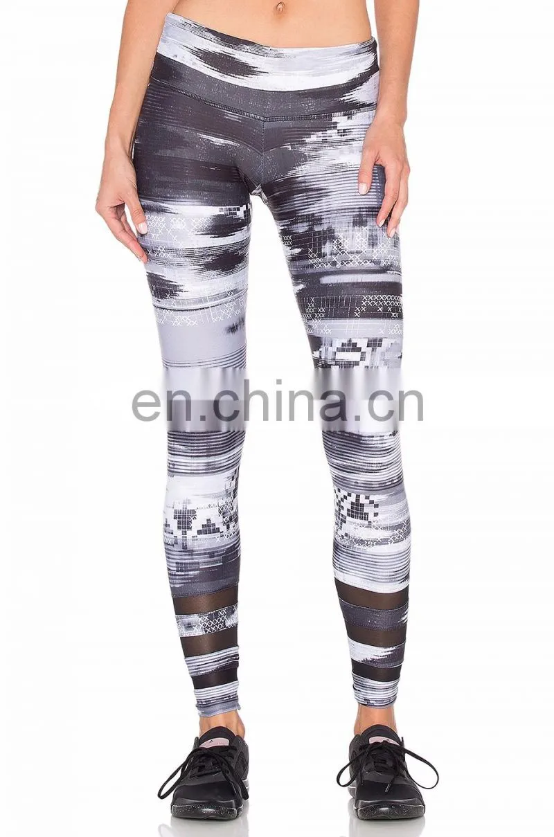 Custom Design Casual Yoga Wear Sex Compression Pants Women Printed Fitness Leggings