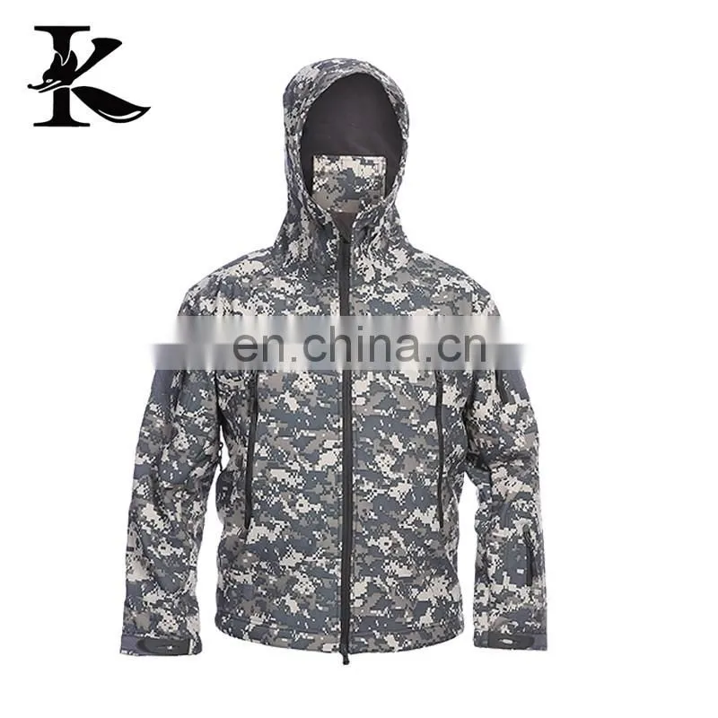 Wholesale camouflage hunting waterproof softshell jacket