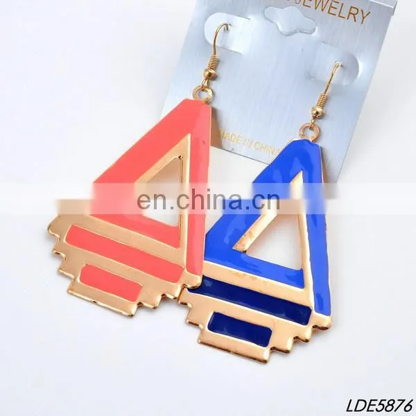 gold statement fringe earring