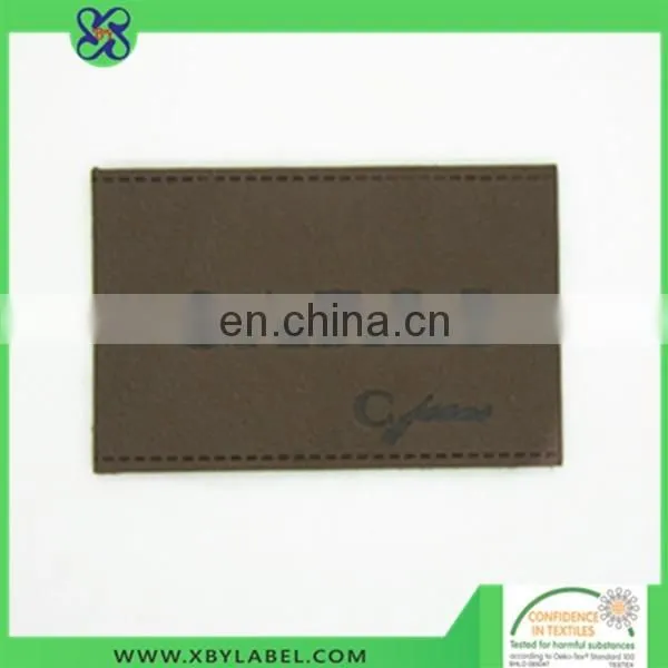embroidered leather patch for jeans custom leather patches