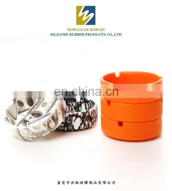 Factory Manufacturer Portable Pocket Smokeless Soft Silicone Cigarette Ashtray Ash Tray