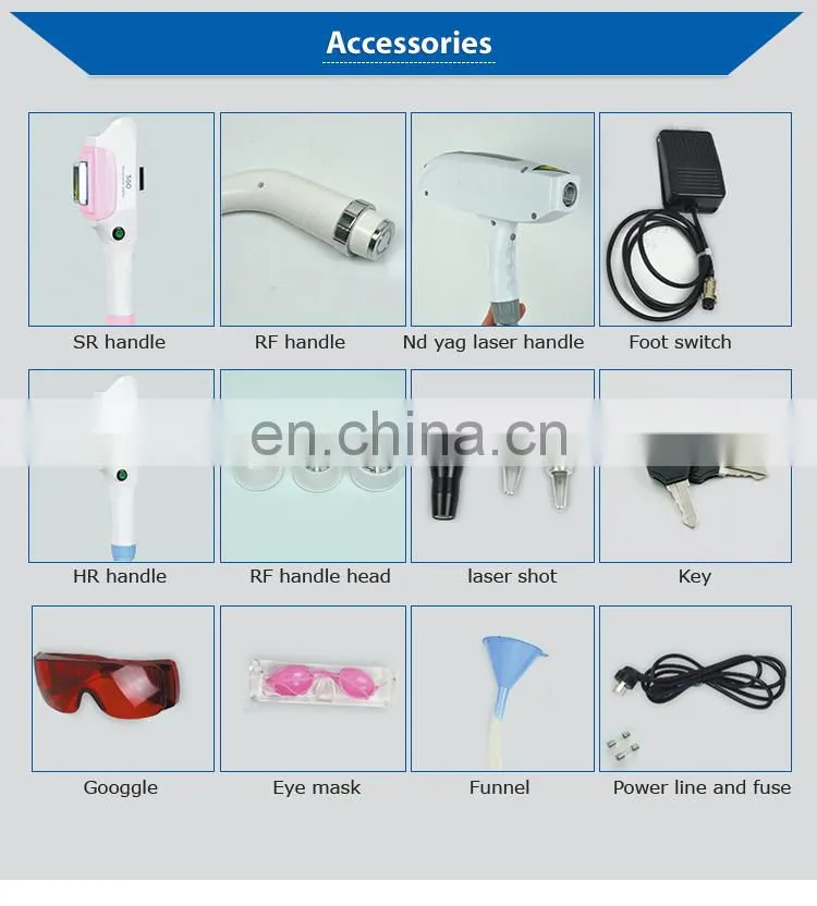 New 2022 Trending Product 4 in 1 Double IPL Hair Removal Machine with LASER RF Handle For Sale