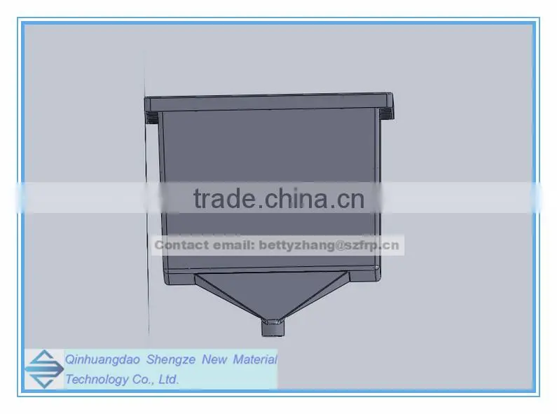 FRP reaction box, surface gel coat fish tank, GRP frp tank