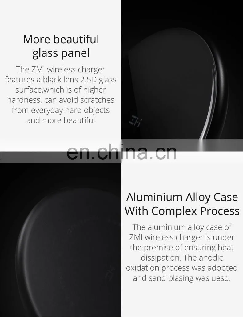 Original Xiaomi 10w Portable Fast Qi Mobile Phone ZMI Wireless Charger