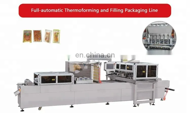 Automatic Thermoforming Vacuum Meat Food Skin Packing Machine