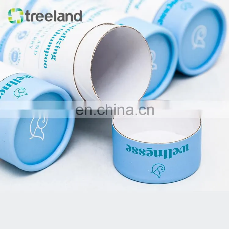 Hair powder cardboard cylinder tube packaging with inert shaker top