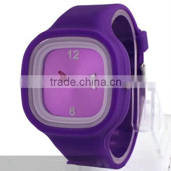 fashion silicone jelly candy wrist watch wrist jelly watch wholesale watch gears
