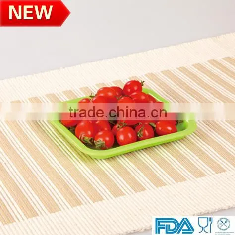 Dinner ware colored silicone 6"square plate