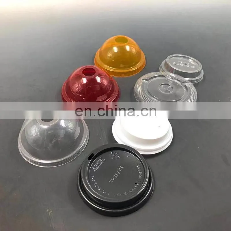 PCL450 Automatic Plastic Drink Paper Cup Cover Lid Cap thermo forming punching cutting machine