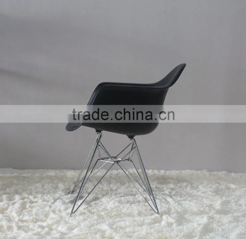 DAR Series pp plastic stainless steel leg cafe chairs