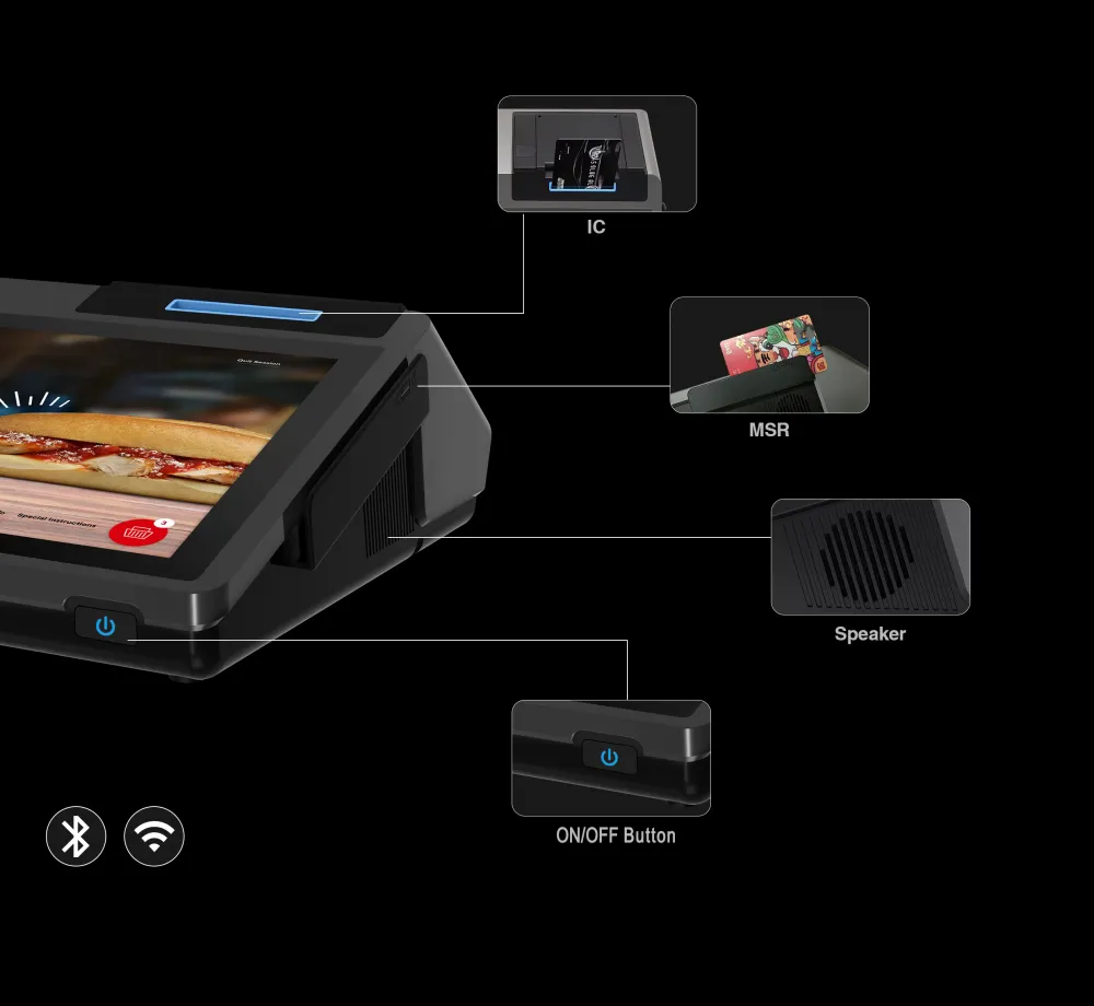 Z100 dual screen POS for bakery pastry shop payment