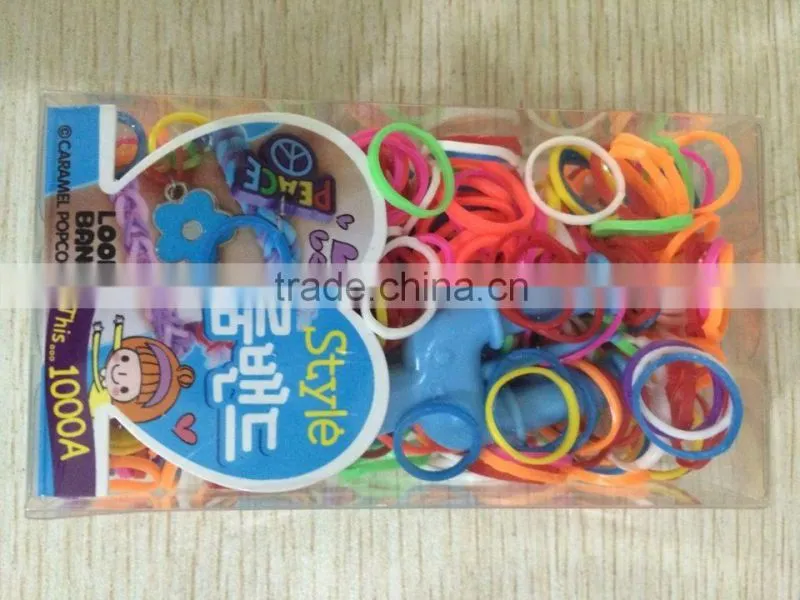 Colorful Loom Band Kit/Mixed Colors DIY rubber Loom Bands