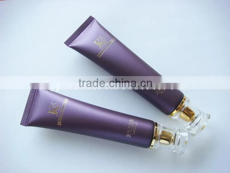 Plastic tube for cosmetics packaging with acrylic cap