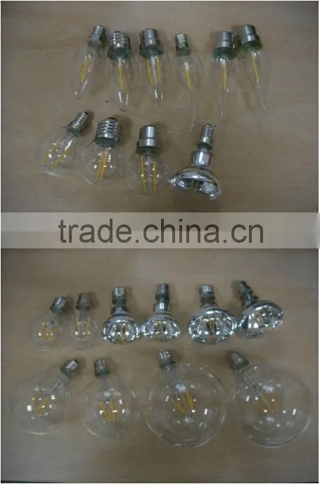 LED Light bulb 4W E27 G125/G95/G80 LED Filament bulb transparent glass