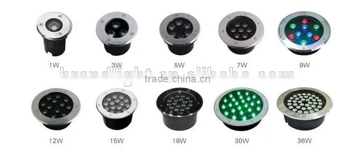 Round led underground Waterproof IP67 RGB LED Underground Light 6w LED underground light
