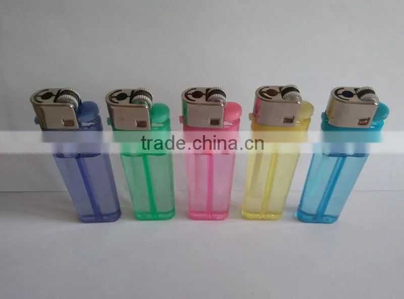 Cheapest classic plastic lighter transparent flint lighter FH-003 with butane gas