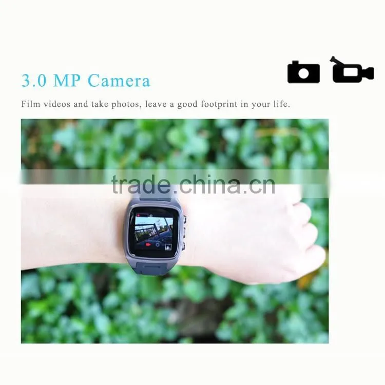 Leather band WIFI GPS 3G loud speaker Android watch phone