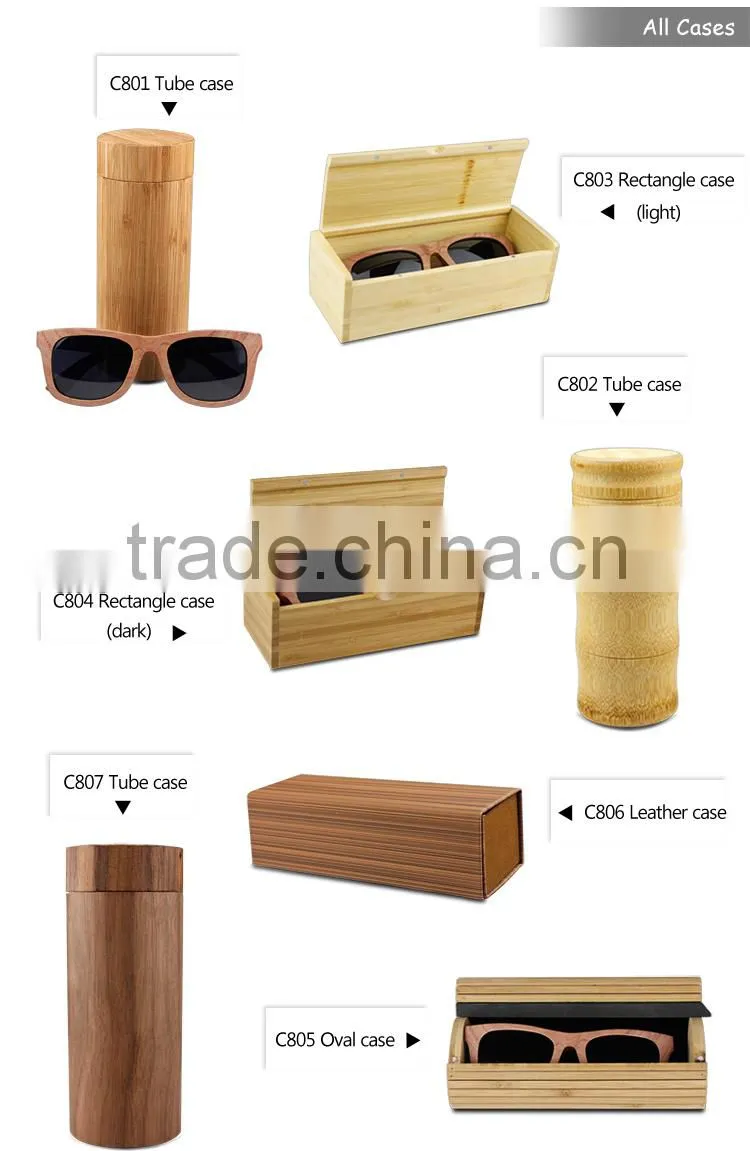 High quality bamboo wood tube case, walnut wood cylinder sunglass case, sunglasses bamboo case