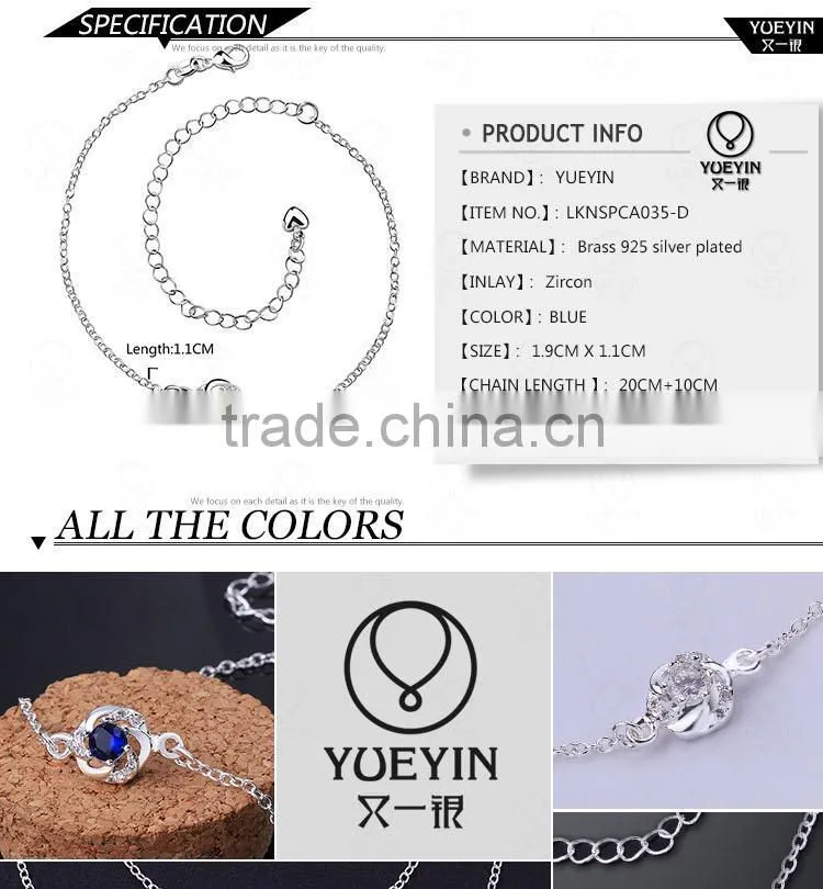 Elegant Wedding Different Size Silver Sapphire Barefoot Jewelry