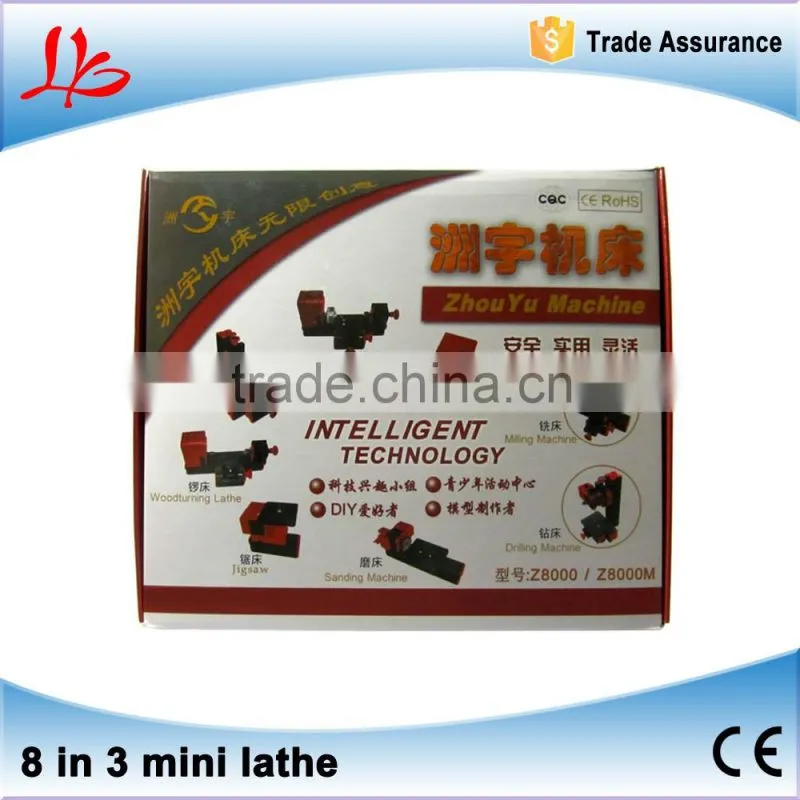 8 in 3 mini metal multifunctional lathe modular machine tool for wood and soft metal