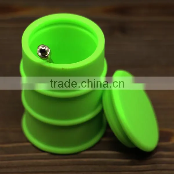 Wholesale silicone container for wax butane hash bho silicone oil drum slick silicone dab barrel