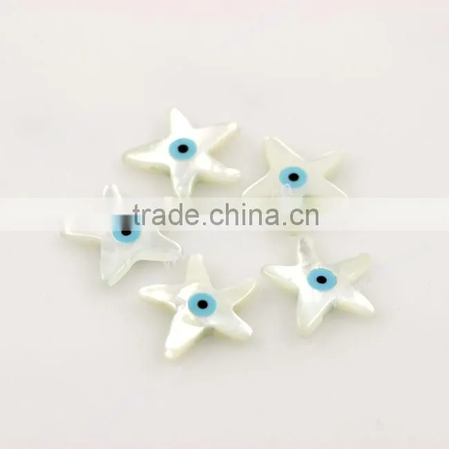 Nature White Sea Star Shape with eyes Mother of Pearl MOP Shell Gems Sale From JL Gems Jewelry