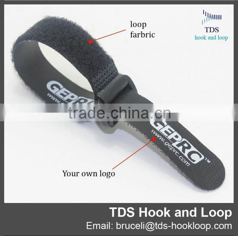 durable custom logo hook and loop non slip buckle strap