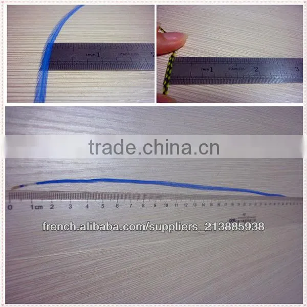 Thin Long party show colorful top sale real rooster feather hair extensions