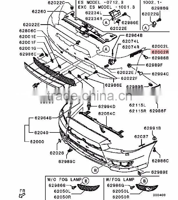 Right Car Bumper Side Bracket For Mitsubishi Lancer Sport CX4A CX5A CX6A CY1A CY2A CY4A CY5A CY6A 6400F550