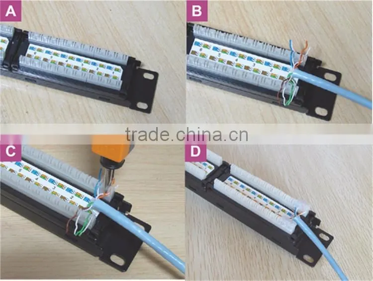 Network panel with led light, cat5e rj45 cable patch panel