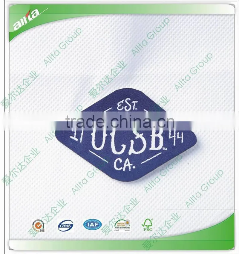 Woven patches for garment