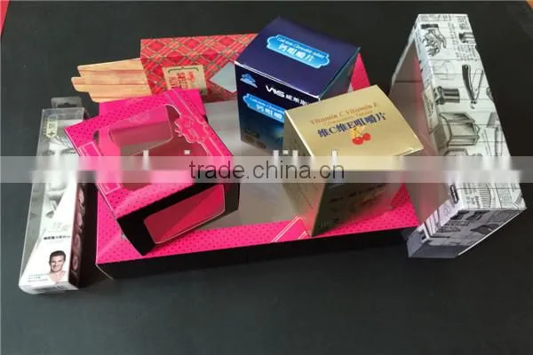 factory price pvc window paper package box for cosmetic