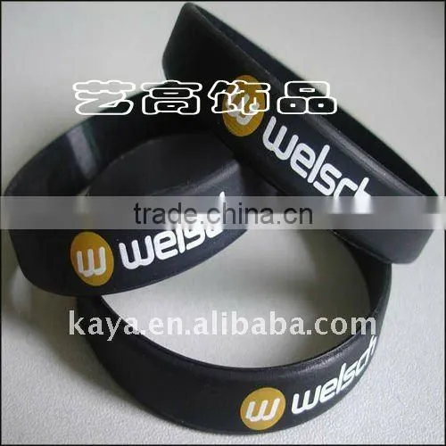 Eco-friendly custom giveaways silicon bracelet